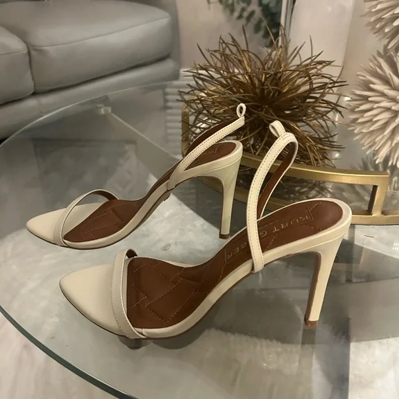 Kurt Geiger Cream & Brown Strappy Heels (NWT)Lux Nostalgia Chic | Holiday Ready - Picture 4 of 5